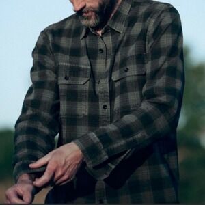 Buck Mason Mens XXL Midweight Mill Two Pocket Shirt Plaid Flannel BM13003